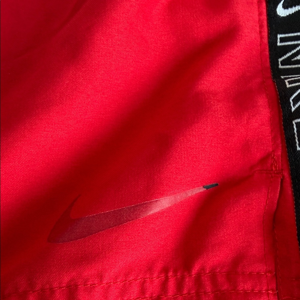 Nike Red Sports Shorts with Black Accents - Picture 5 of 12